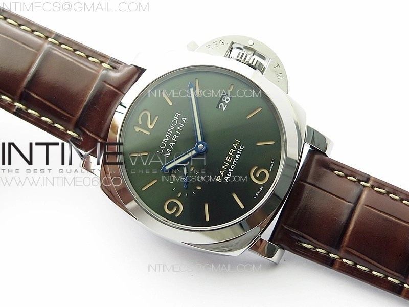Pre Order PAM1116 SS VSF 1:1 Best Edition Green Dial on Brown Leather Strap P.9010 Super Clone